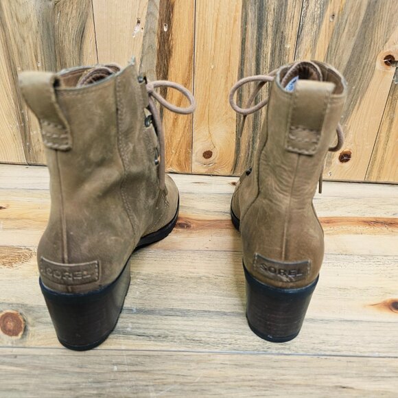 Sorel Cate Lace Up Waterproof Leather Boots Size 9 - Picture 6 of 8